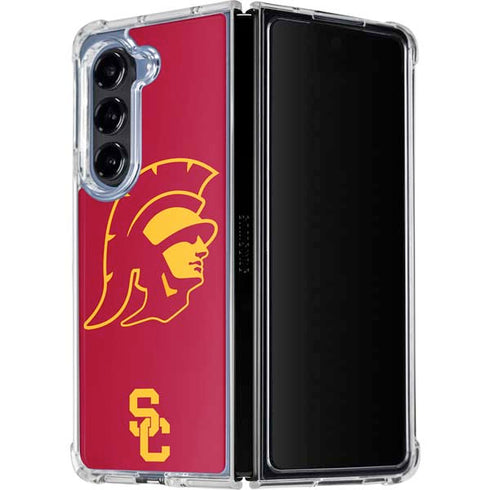 University of Southern California USC Trojan Large Mascot Galaxy Z Fold5 5G Clear Case