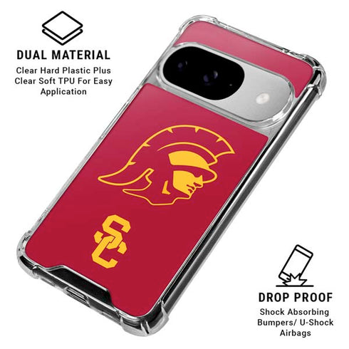 University of Southern California USC Trojan Large Mascot Google Pixel 10 Clear Case