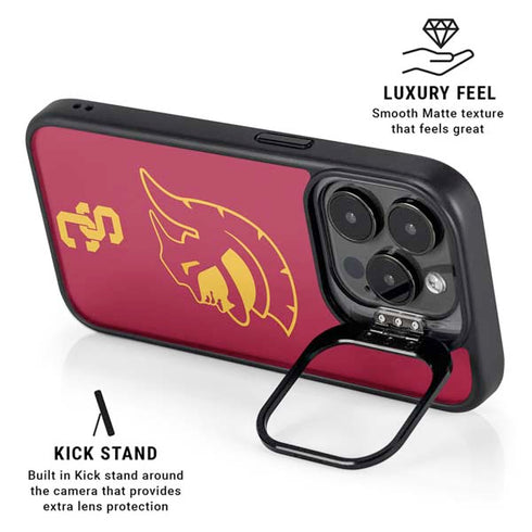 University of Southern California USC Trojan Large Mascot iPhone 14 Pro Max Kickstand Case