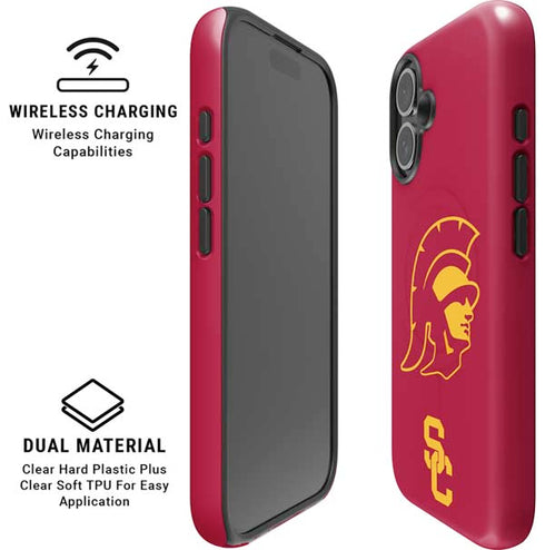University of Southern California USC Trojan Large Mascot iPhone 16 Plus Magsafe Impact Case
