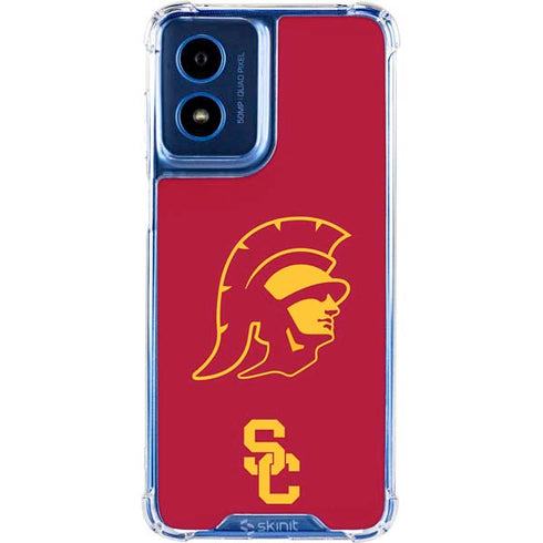 University of Southern California USC Trojan Large Mascot Moto G 5G (2024) Clear Case