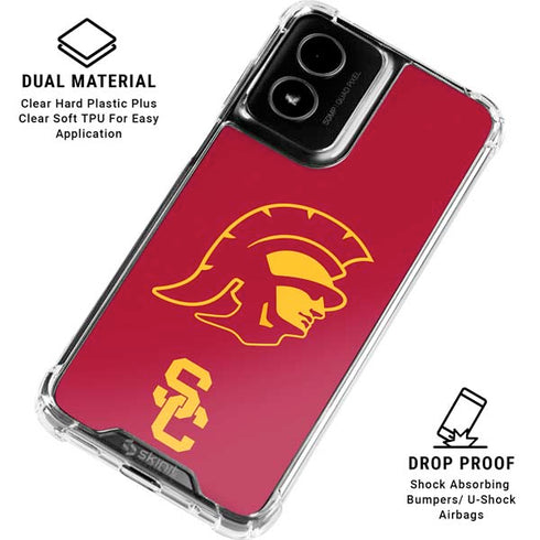 University of Southern California USC Trojan Large Mascot Moto G Power 5G (2024) Clear Case