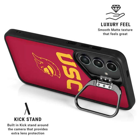 University of Southern California USC Trojan Logo Galaxy S25 FE Kickstand Case