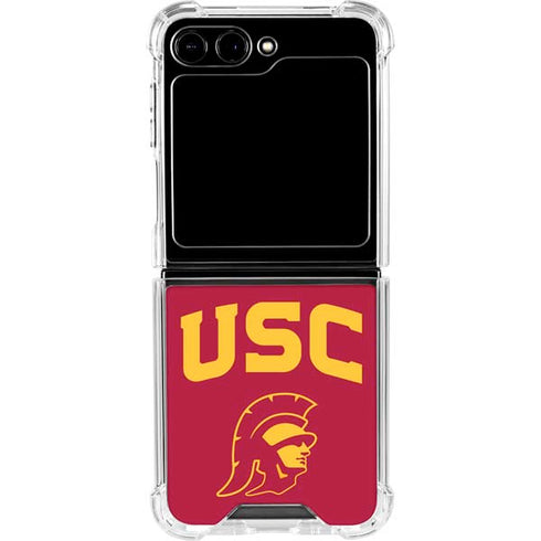 University of Southern California USC Trojan Logo Galaxy Z Flip6 Clear Case
