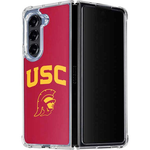 University of Southern California USC Trojan Logo Galaxy Z Fold5 5G Clear Case