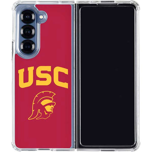 University of Southern California USC Trojan Logo Galaxy Z Fold7 Clear Case