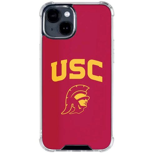 University of Southern California USC Trojan Logo iPhone 15 Clear Case