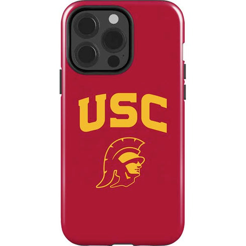 University of Southern California USC Trojan Logo iPhone 15 Pro Impact Case