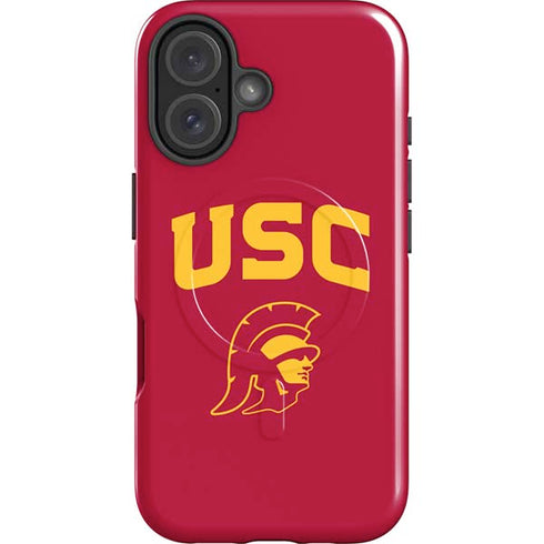 University of Southern California USC Trojan Logo iPhone 16 Magsafe Impact Case
