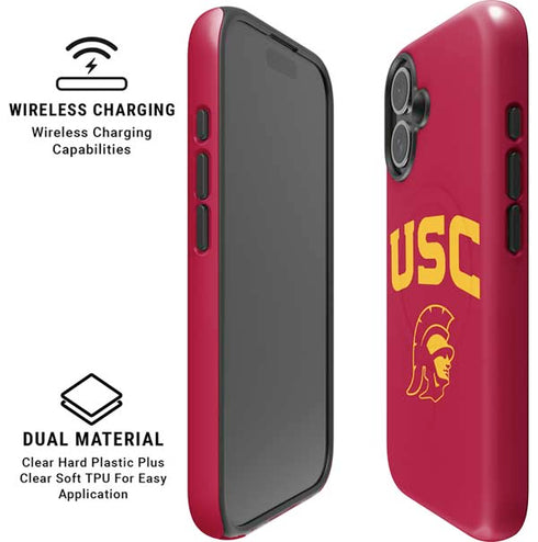 University of Southern California USC Trojan Logo iPhone 16 Magsafe Impact Case