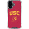 University of Southern California USC Trojan Logo iPhone 16 Plus Clear Case