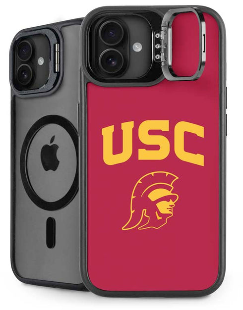 University of Southern California USC Trojan Logo iPhone 16 Plus Kickstand Case
