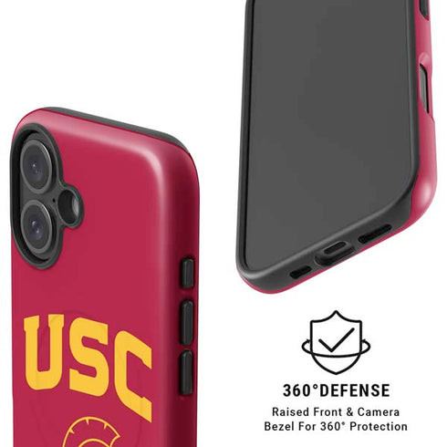 University of Southern California USC Trojan Logo iPhone 16 Plus Magsafe Impact Case