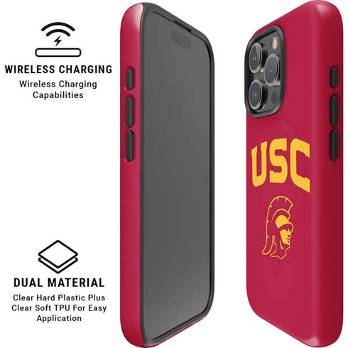 University of Southern California USC Trojan Logo iPhone 16 Pro Magsafe Impact Case
