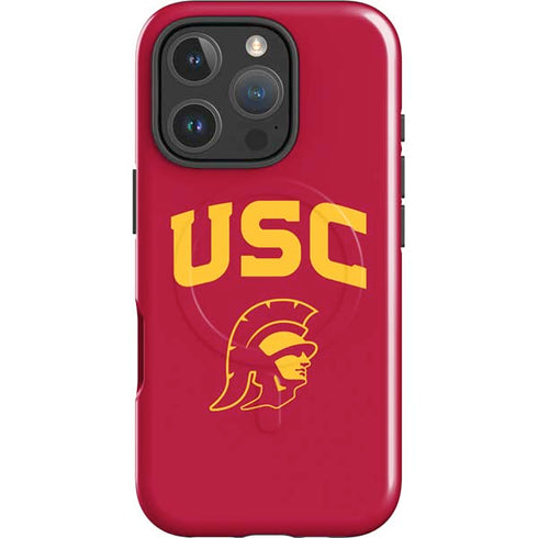 University of Southern California USC Trojan Logo iPhone 16 Pro Max Magsafe Impact Case