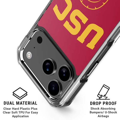 University of Southern California USC Trojan Logo iPhone 17 Pro Max Clear Case