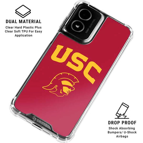 University of Southern California USC Trojan Logo Moto G Power 5G (2024) Clear Case