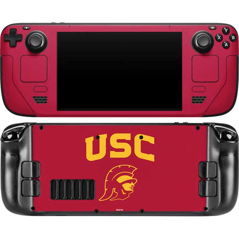 University of Southern California USC Trojan Logo Steam Deck Handheld Gaming Computer OLED Skin