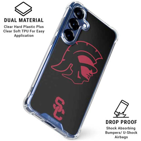 University of Southern California USC Trojan Mascot Galaxy S25 FE Clear Case
