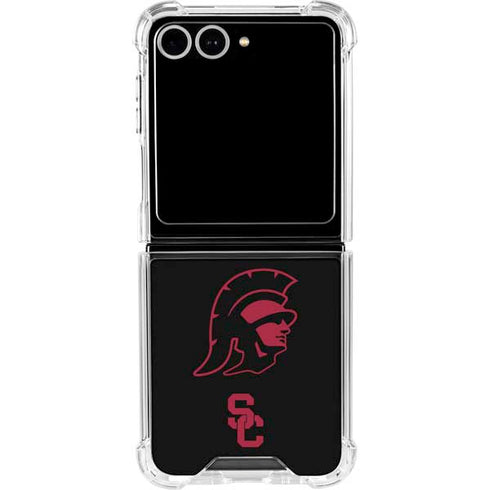 University of Southern California USC Trojan Mascot Galaxy Z Flip7 Clear Case