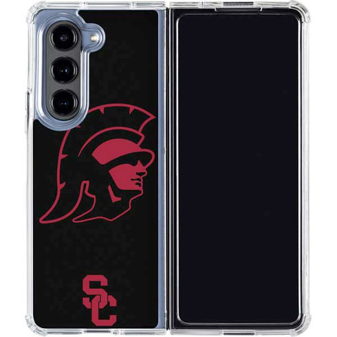 University of Southern California USC Trojan Mascot Galaxy Z Fold5 5G Clear Case