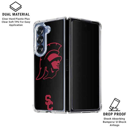 University of Southern California USC Trojan Mascot Galaxy Z Fold7 Clear Case