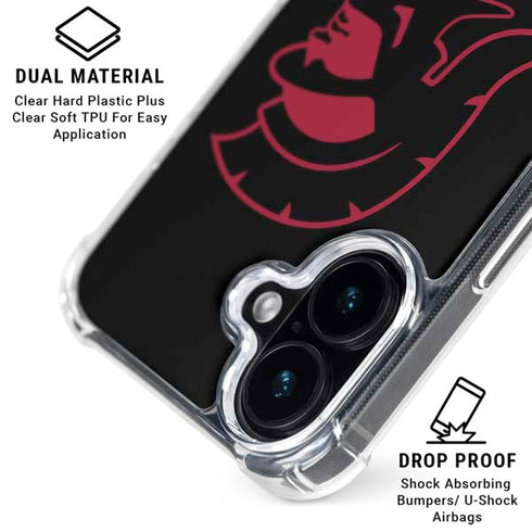 University of Southern California USC Trojan Mascot iPhone 16 Plus Clear Case