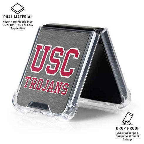 University of Southern California USC Trojans Galaxy Z Flip6 Clear Case