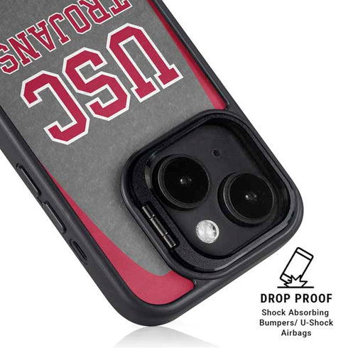 University of Southern California USC Trojans iPhone 15 Plus Kickstand Case