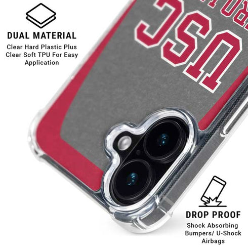 University of Southern California USC Trojans iPhone 16 Clear Case