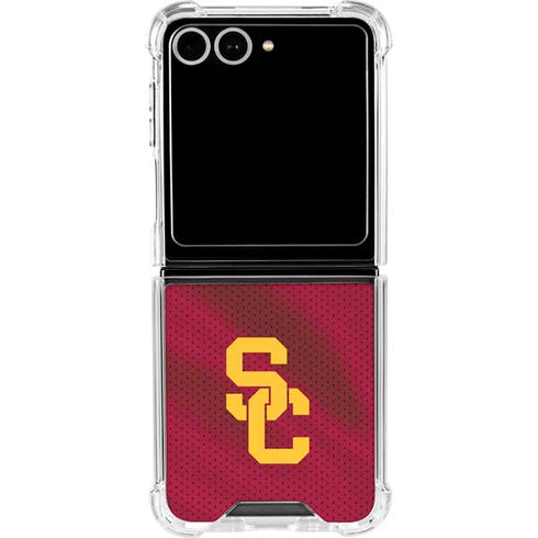 University of Southern California USC Trojans Jersey Galaxy Z Flip7 Clear Case