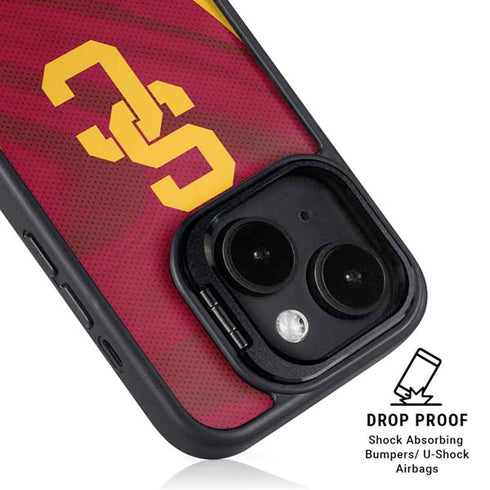 University of Southern California USC Trojans Jersey iPhone 15 Plus Kickstand Case