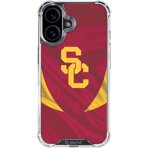 University of Southern California USC Trojans Jersey iPhone 16 Plus Clear Case