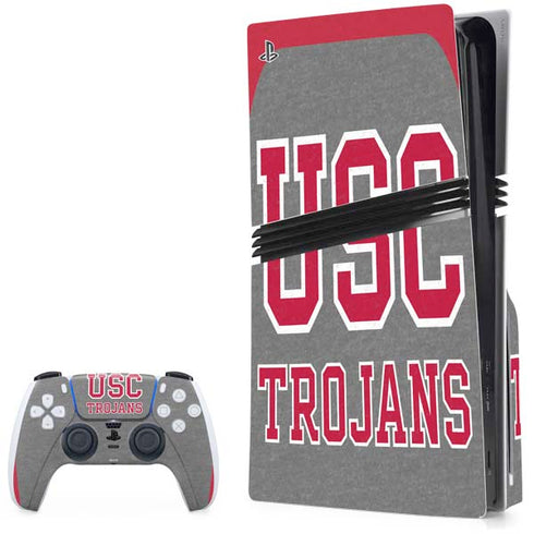 University of Southern California USC Trojans PS5 Pro Disk Bundle Skin