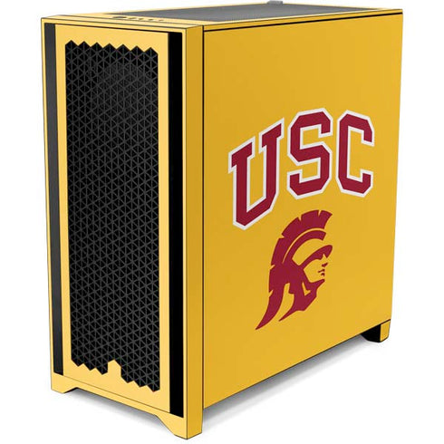University of Southern California USC Trojans Yellow Corsair 4000D Tempered Glass Mid-Tower ATX Case Skin