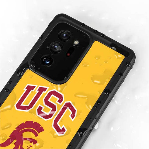 University of Southern California USC Trojans Yellow Galaxy Note20 Ultra 5G Waterproof Case