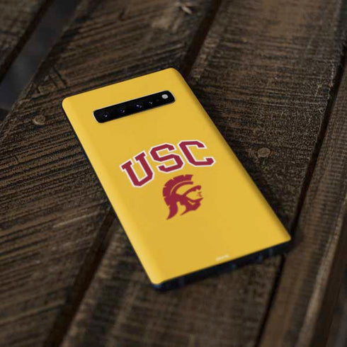 University of Southern California USC Trojans Yellow Galaxy S10 Plus Skin