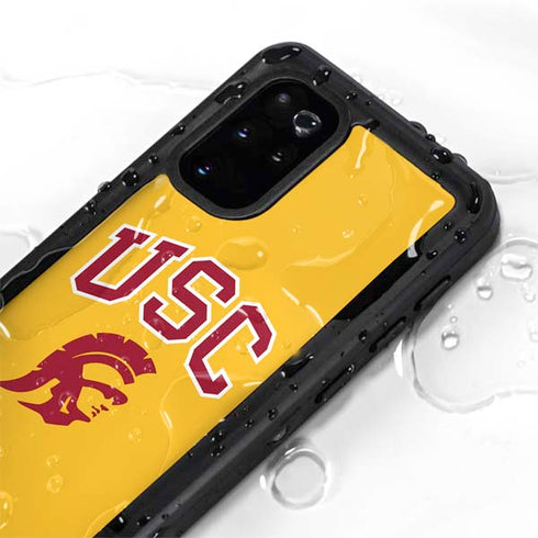 University of Southern California USC Trojans Yellow Galaxy S20 Plus Waterproof Case