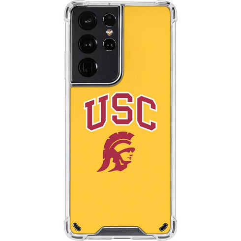 University of Southern California USC Trojans Yellow Galaxy S21 Ultra 5G Clear Case