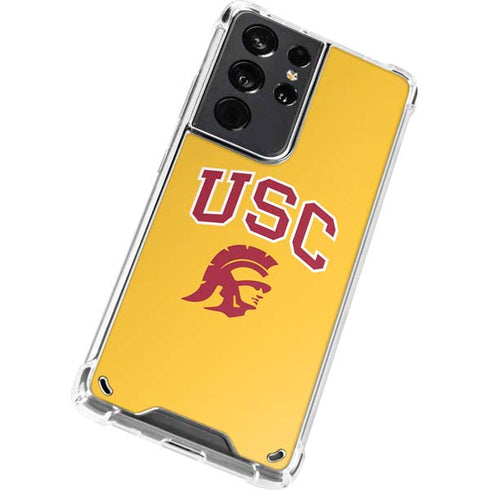 University of Southern California USC Trojans Yellow Galaxy S21 Ultra 5G Clear Case