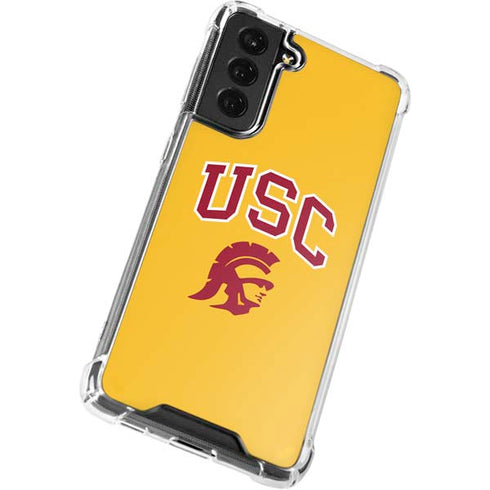 University of Southern California USC Trojans Yellow Galaxy S22 Clear Case