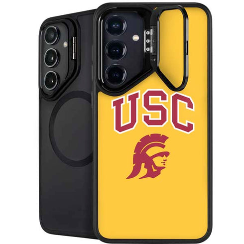 University of Southern California USC Trojans Yellow Galaxy S24 FE Kickstand Case