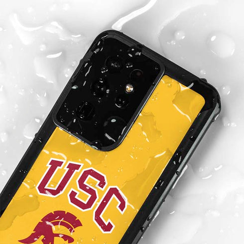 University of Southern California USC Trojans Yellow Galaxy S24 Ultra Waterproof Case