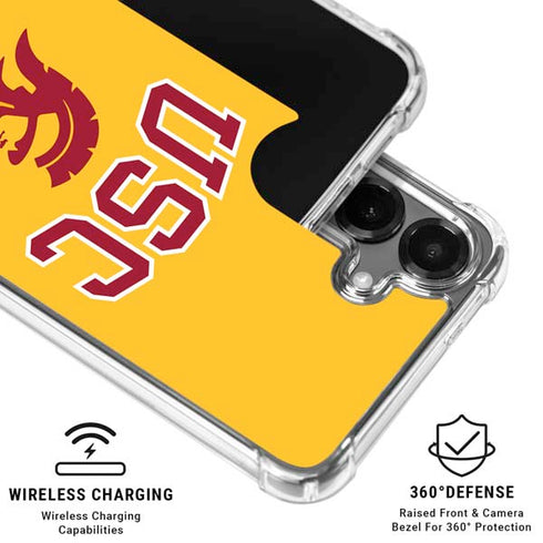 University of Southern California USC Trojans Yellow Galaxy S26 Clear Case
