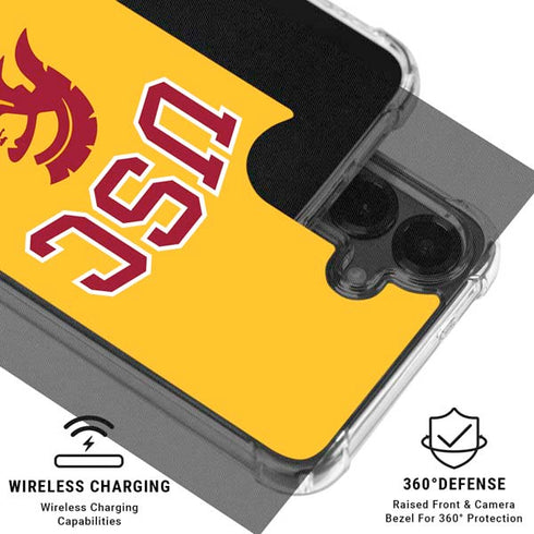 University of Southern California USC Trojans Yellow Galaxy S26 Plus Clear Case