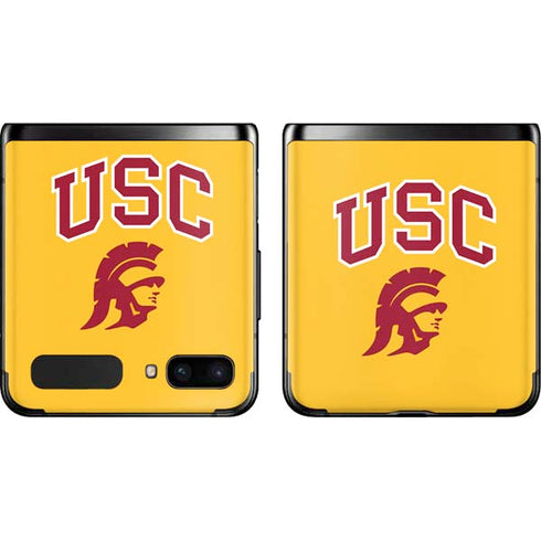 University of Southern California USC Trojans Yellow Galaxy Z Flip Skin
