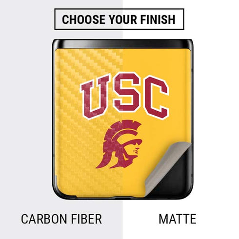 University of Southern California USC Trojans Yellow Galaxy Z Flip Skin