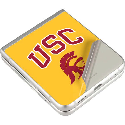 University of Southern California USC Trojans Yellow Galaxy Z Flip3 5G Skin