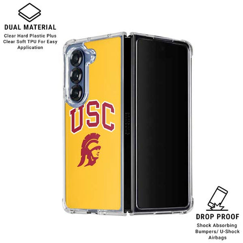 University of Southern California USC Trojans Yellow Galaxy Z Fold6 Clear Case