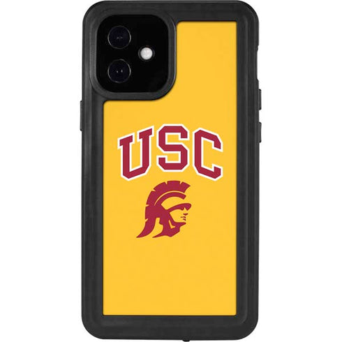 University of Southern California USC Trojans Yellow iPhone 12 Mini Waterproof Case